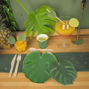 PIATTO FOGLIA TROPICALE