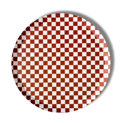 PIATTO QUADRETTO ROSSO