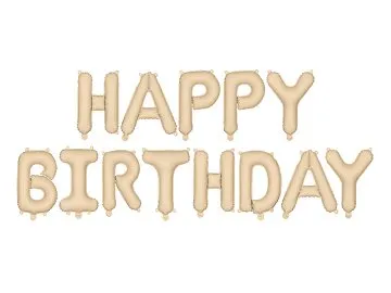 BANNER PALLONCINI FOIL  CREMA