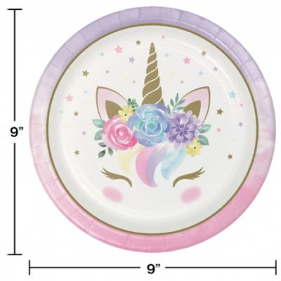 SET PIATTI UNICORNP PASTELLO